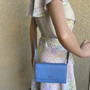 Kate Spade Pebble Leather Harlow Wallet On a String